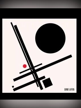 SERGE LUTENS ~  Constructivisme Geometric Silk Scarf ~ 100% Silk
